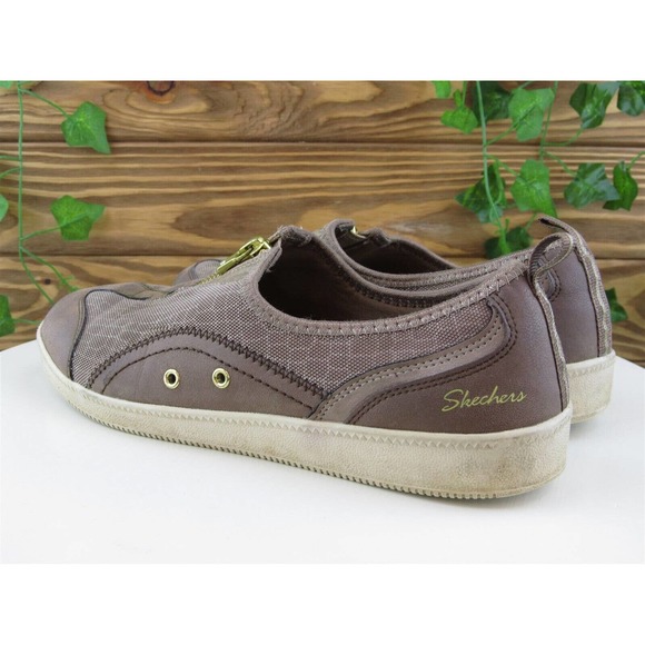 SKECHERS‎ Size 8.5 Sneaker Brown Synthetic Medium (B, M) Zip Women - Picture 9 of 11